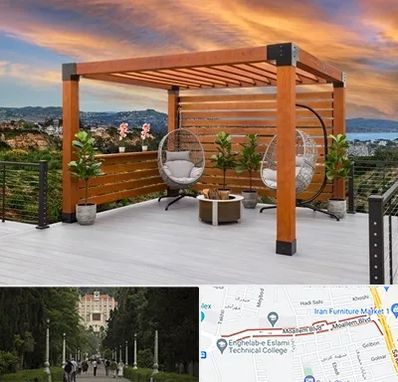 پرگولا چوبی در بلوار معلم رشت 