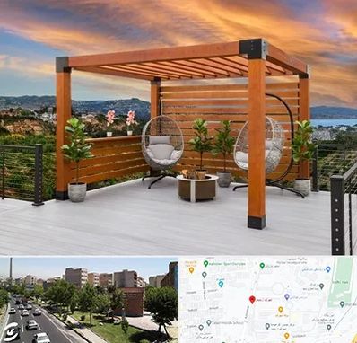 پرگولا چوبی در شهرک آزمایش 