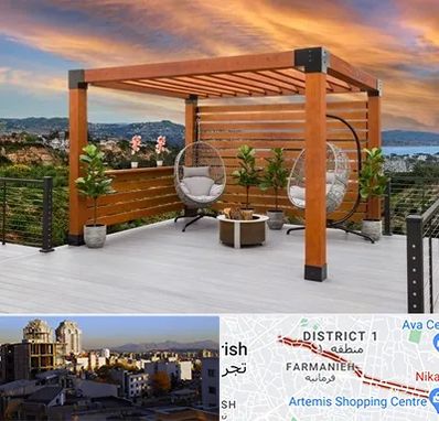پرگولا چوبی در فرمانیه 