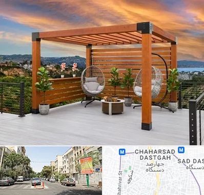پرگولا چوبی در چهارصد دستگاه 