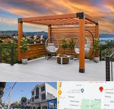 پرگولا چوبی در افسریه 