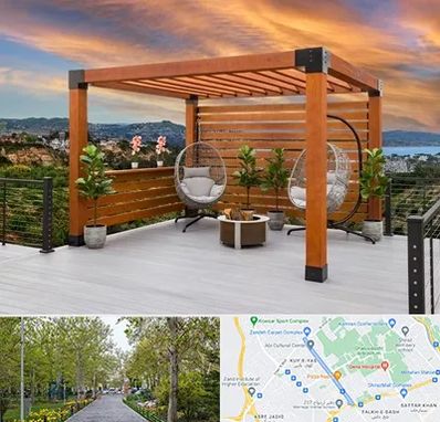 پرگولا چوبی در قدوسی غربی شیراز