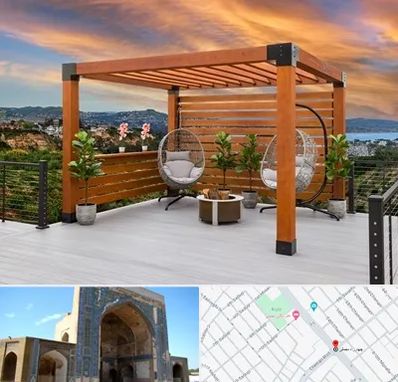 پرگولا چوبی در مصلی مشهد