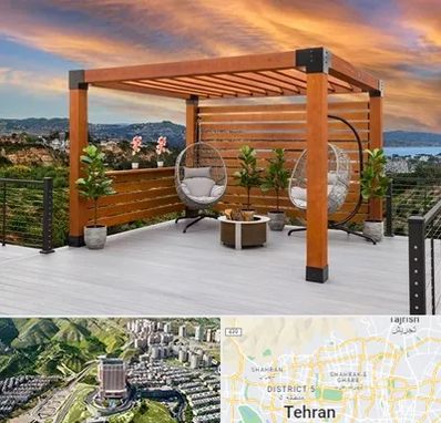 پرگولا چوبی در شمال تهران 
