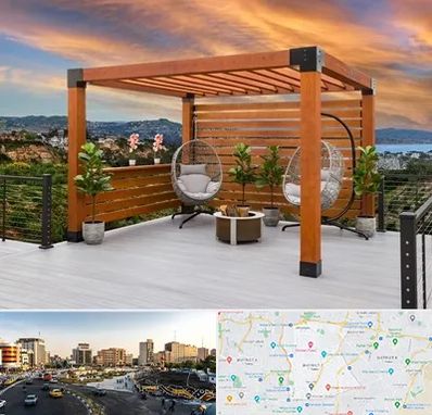 پرگولا چوبی در منطقه 7 تهران 