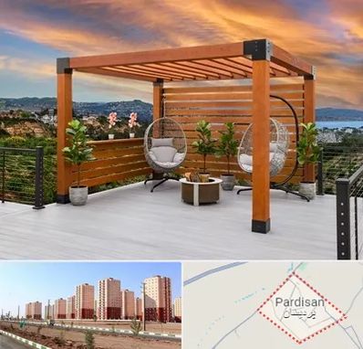 پرگولا چوبی در پردیسان قم