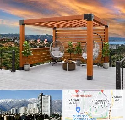 پرگولا چوبی در شهرک غرب 