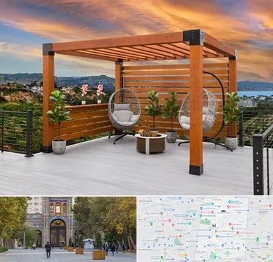 پرگولا چوبی در منطقه 12 تهران 