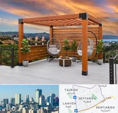 پرگولا چوبی در قیطریه 