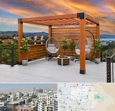 پرگولا چوبی در منطقه 14 تهران 