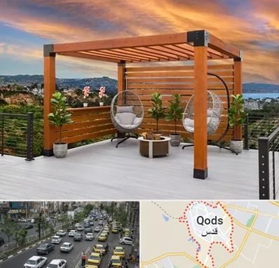 پرگولا چوبی در شهر قدس