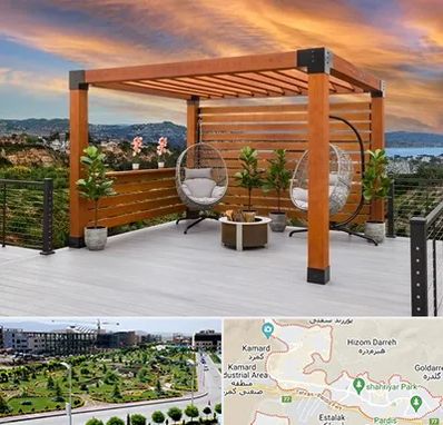 پرگولا چوبی در پردیس