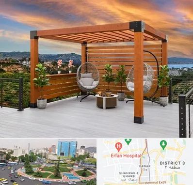 پرگولا چوبی در ونک 