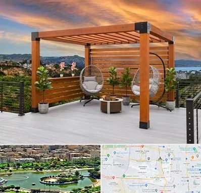 پرگولا چوبی در منطقه 9 تهران 