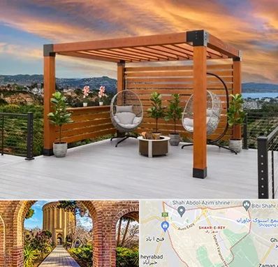 پرگولا چوبی در شهر ری