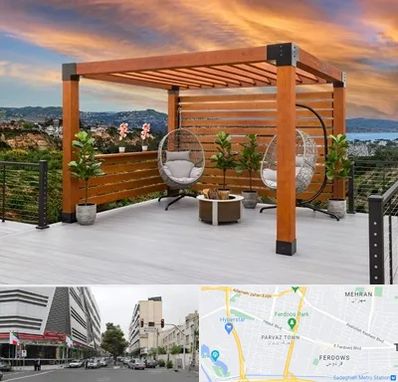 پرگولا چوبی در بلوار فردوس 