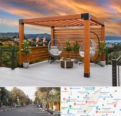 پرگولا چوبی در شریعتی 