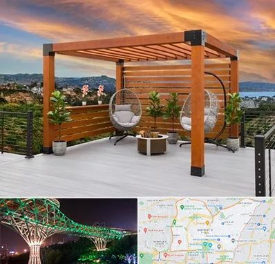 پرگولا چوبی در منطقه 3 تهران 