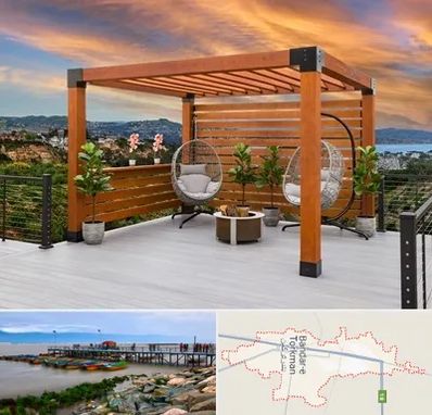 پرگولا چوبی در بندر ترکمن