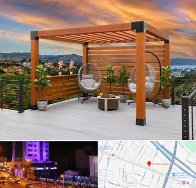 پرگولا چوبی در آبرسان تبریز