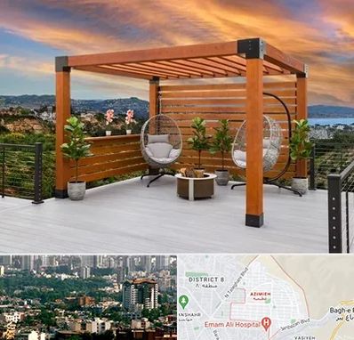 پرگولا چوبی در عظیمیه کرج 