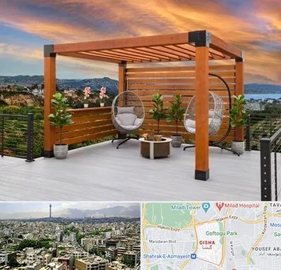 پرگولا چوبی در گیشا 