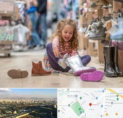 فروشگاه کفش بچه گانه در هنگام 