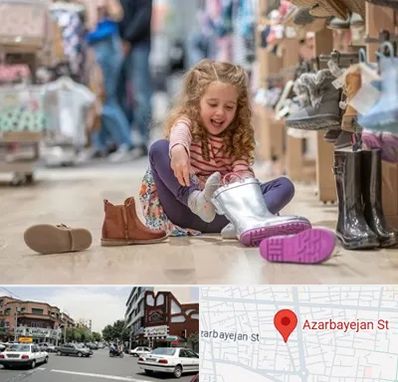 فروشگاه کفش بچه گانه در خیابان آذربایجان