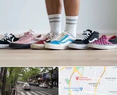 فروشگاه کفش ونس در ظفر 