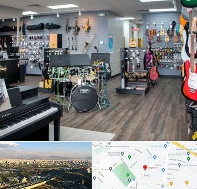 مرکز فروش ساز موسیقی در هنگام 