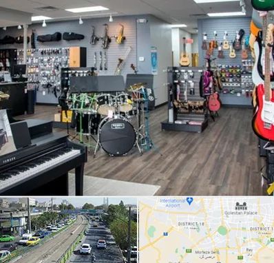 مرکز فروش ساز موسیقی در جنوب تهران 