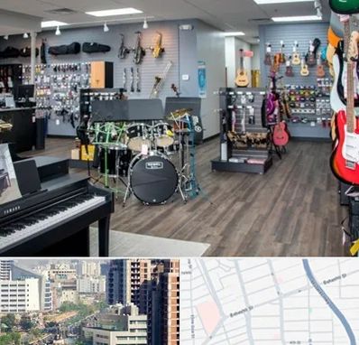 مرکز فروش ساز موسیقی در خیابان بهشتی