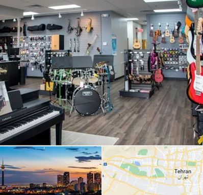 مرکز فروش ساز موسیقی در غرب تهران 
