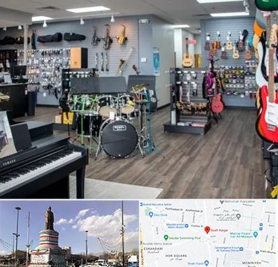 مرکز فروش ساز موسیقی در کارگر جنوبی 