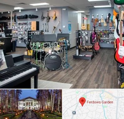 مرکز فروش ساز موسیقی در باغ فردوس