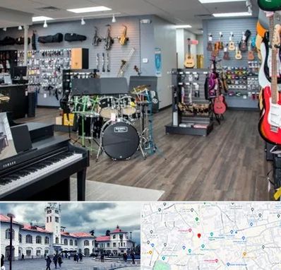 مرکز فروش ساز موسیقی در میدان شهرداری رشت 