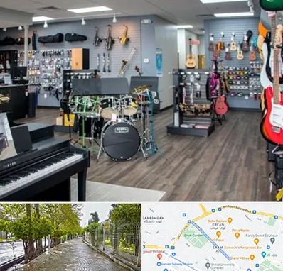 مرکز فروش ساز موسیقی در خیابان ارم شیراز