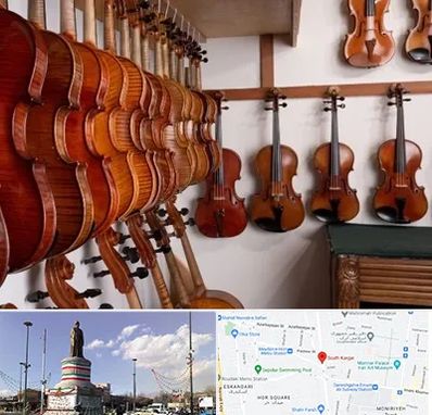 فروش ویولن در کارگر جنوبی 