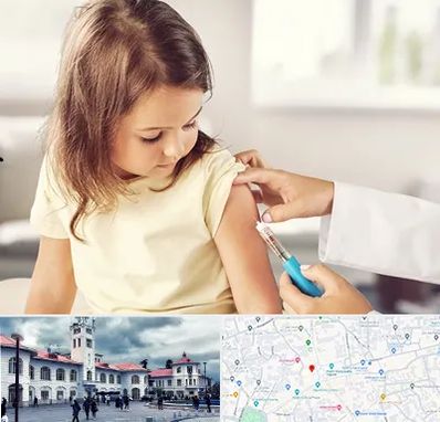 نمونه گیری خون نوزاد و اطفال در میدان شهرداری رشت 