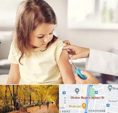 نمونه گیری خون نوزاد و اطفال در چهارباغ اصفهان 