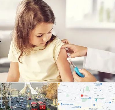نمونه گیری خون نوزاد و اطفال در خیابان آزادی 