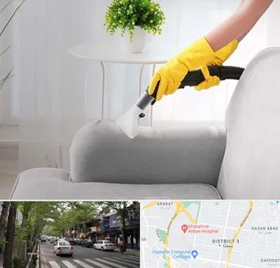 مبل شویی در منزل در ظفر 