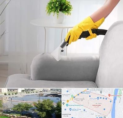 مبل شویی در منزل در گلستان اهواز 