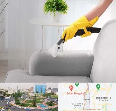 مبل شویی در منزل در ونک 