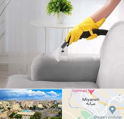 مبل شویی در منزل در میانه