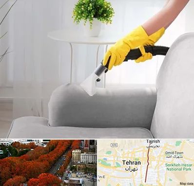 مبل شویی در منزل در ولیعصر 