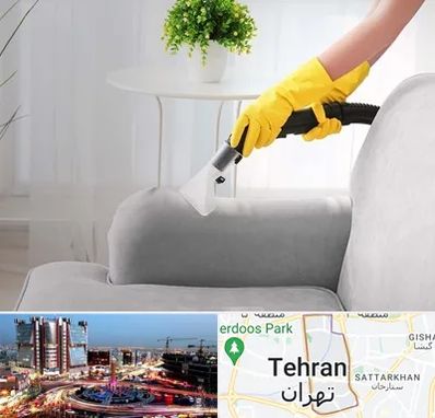 مبل شویی در منزل در صادقیه 