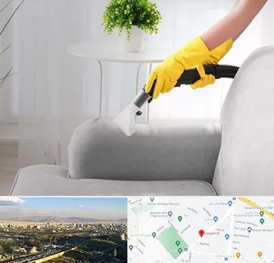 مبل شویی در منزل در هنگام 