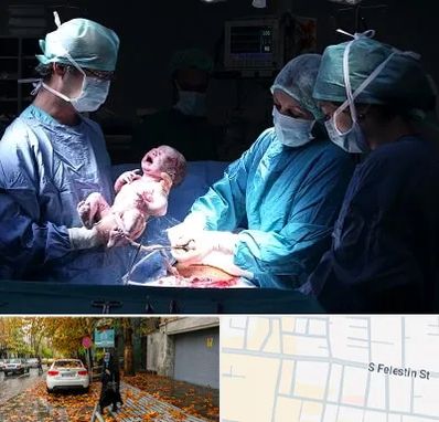 جراح سزارین در خیابان فلسطین