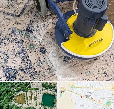 قالی شویی فرش دستباف در وکیل آباد مشهد 